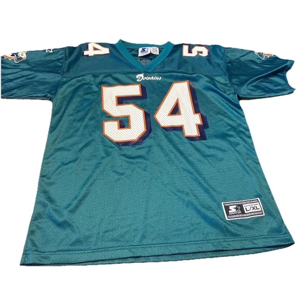 Starter Jersey Miami Dolphins Z Thomas 54 Vintage L / XL Mens Football‎ NFL